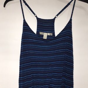 Blue Striped Maxi Dress